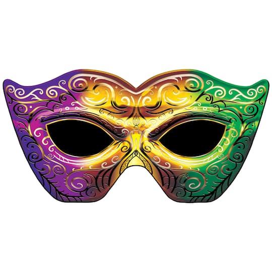 Beistle 27" x 55" Mardi Gras Masquerade Mask Stand-Up